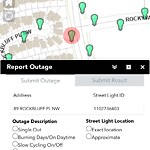 Streetlight Damage at 11307 Rockyvalley Dr NW