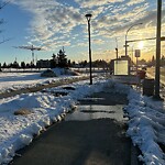 Snow On City-maintained Pathway or Sidewalk at 3608 17 Av SW