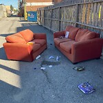 Debris on Backlane at 1239 17 Av NW