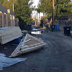 Debris on Backlane at 424 13 Ave NE Renfrew