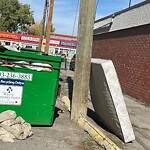 Debris on Backlane at 4015 17 Av SE