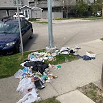 Debris on Street, Sidewalk, Boulevard at 131 13 Av NE