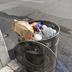 Debris on Street, Sidewalk, Boulevard at 136 8 Av SW