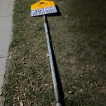 Sign on Street, Lane, Sidewalk - Repair or Replace at 3 45 St SW