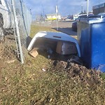 Debris on Street, Sidewalk, Boulevard at 3419 17 Av SE