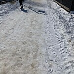 Snow On City-maintained Pathway or Sidewalk-WAM (OLD SR) at 98 22 Av SW