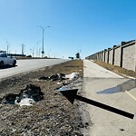 Debris on Street, Sidewalk, Boulevard at 1501 Symons Valley Py NW