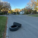 Debris on Street, Sidewalk, Boulevard at 237 13 Av NE