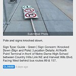 Sign on Street, Lane, Sidewalk - Repair or Replace at 11622 Harvest Hills Bv NE