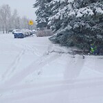 Snow On City Road at Shawglen Rise SW Southwest Calgary Calgary