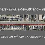 Snow On City - Maintained Sidewalk at Ca Millrise Calgary