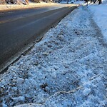 Snow On City Road at 1103 10 St NW