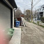 Debris on Backlane at 1131 5 Av NW